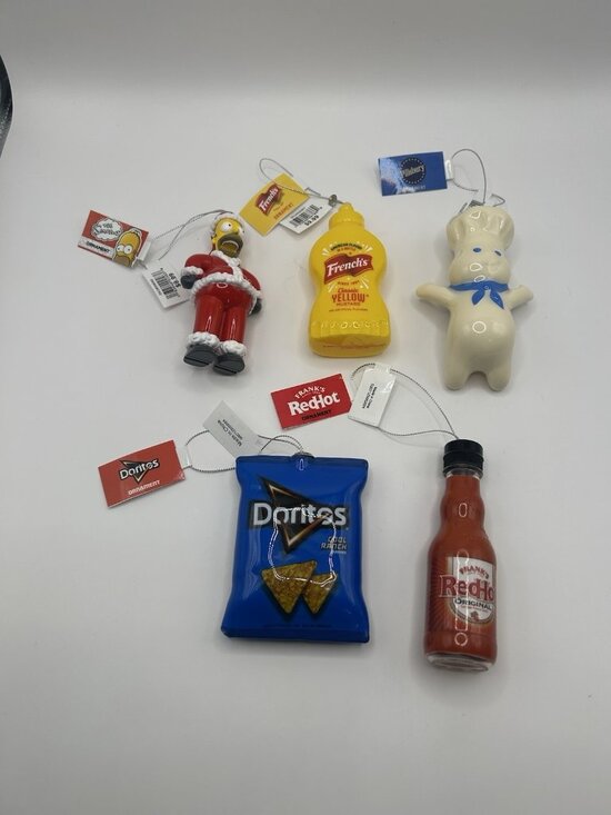 French’s Other - New 2024 French’s Mustard Doritos Pillsbury Dough Christmas Ornament Set Of 5